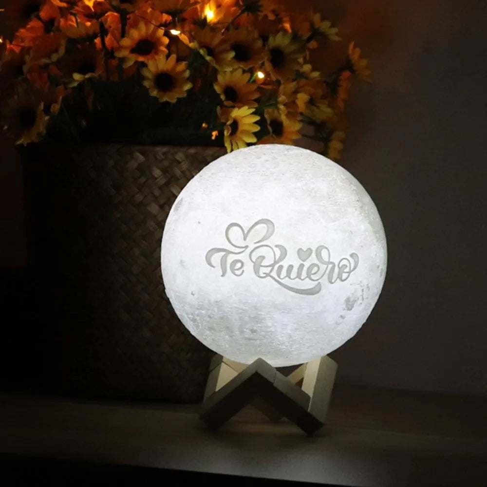 Personalized 3D Moon Lamp 🌙✨