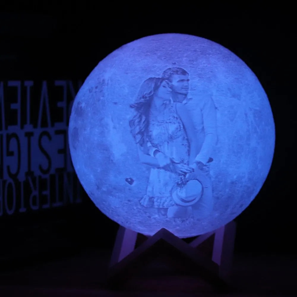 Personalized 3D Moon Lamp 🌙✨